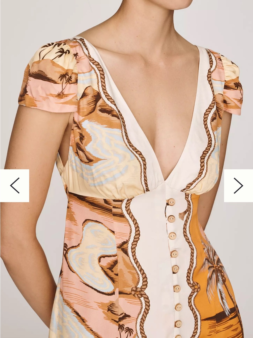 Farm Rio souvenir short sleeve midi dress - Picture 3 of 9